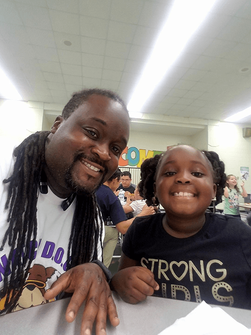 Dads on campus during a WATCH D.O.G.S. launch event