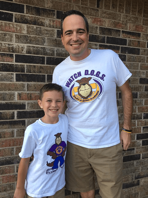 WatchDOG volunteers gathered at school