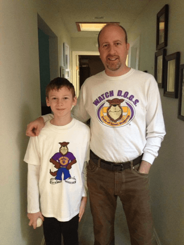 WatchDOG dad with elementary students