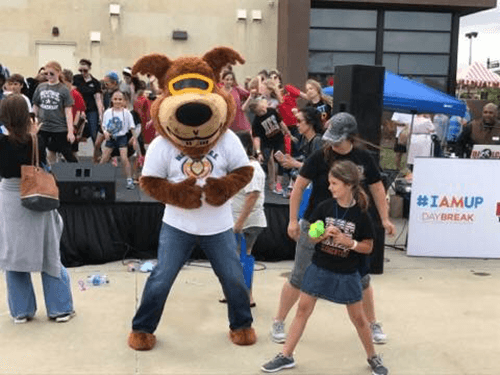 WatchDOG volunteer with student