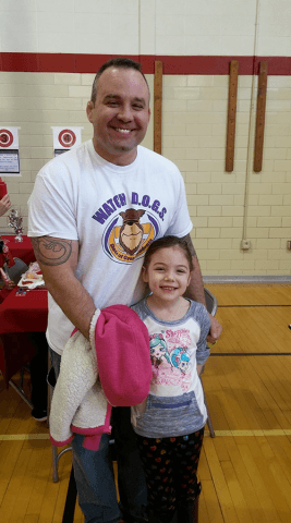 WatchDOG dad in the cafeteria