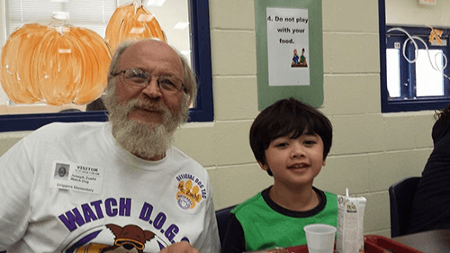 Volunteer father at recess